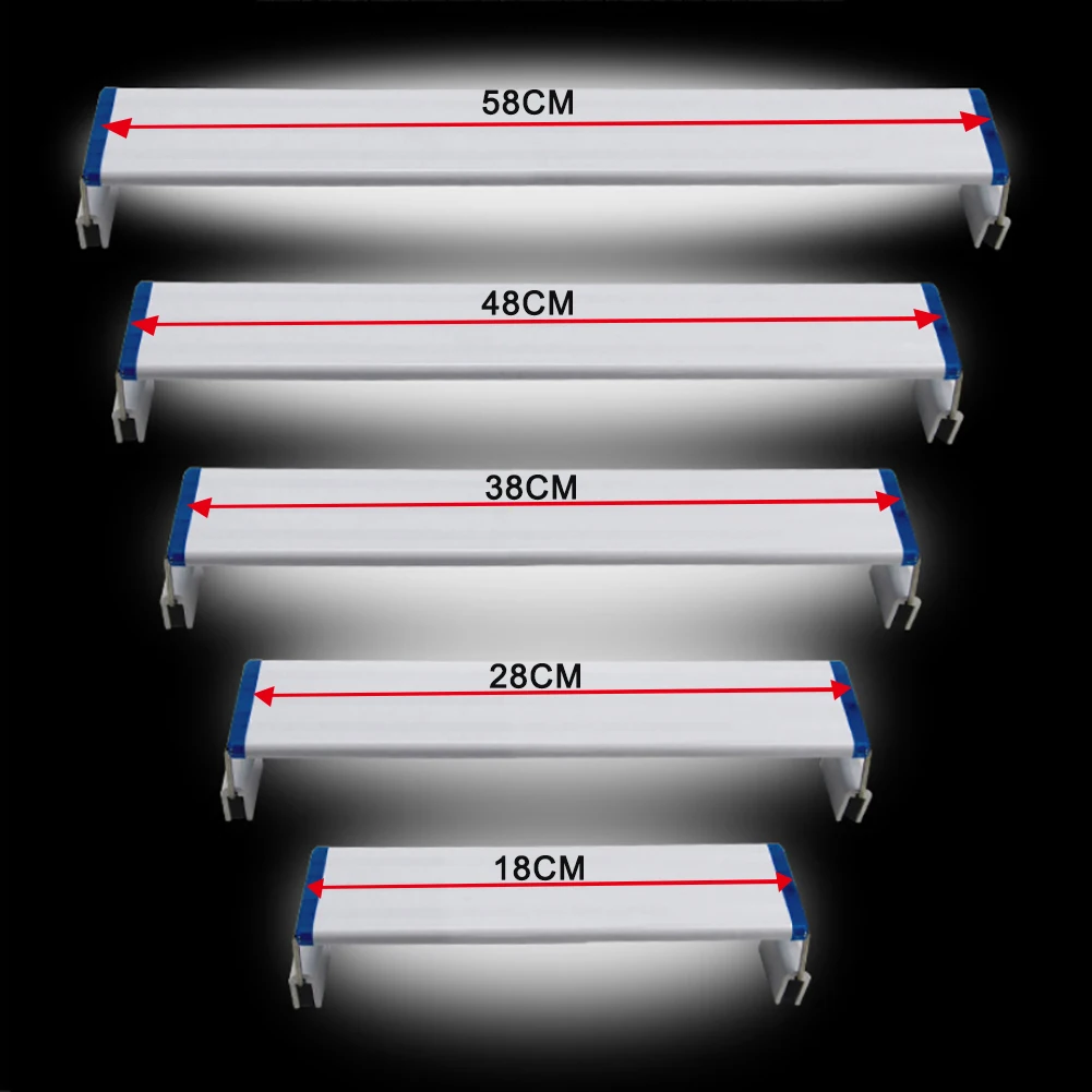 Smukłe oświetlenie LED do akwarium roślin rozciągliwy wodoodporny klip na lampie