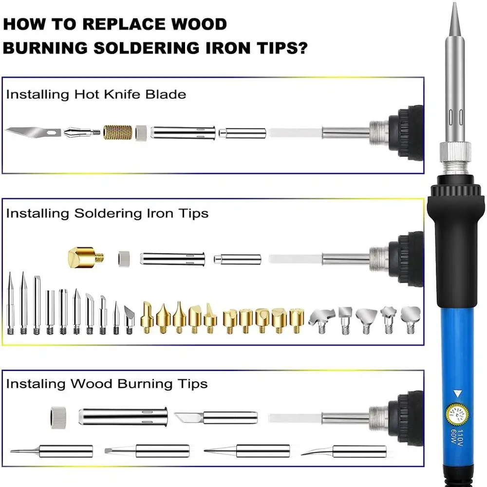 Mô Hình Gỗ DIY Đốt Bộ 95 Chiếc Hàn Truyền Nhiệt Bút Với Công Tắc Điều Chỉnh Điều Khiển Nhiệt Độ Hàn Dập Nổi/Carvin