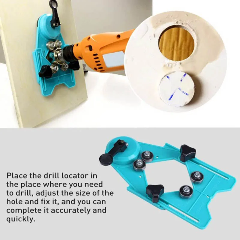 4-80mm localizzatore di punzonatura per piastrelle regolabile punta per trapano guida per sega guida per maschera aspiratore a vuoto ventosa per marmo in vetro ceramico