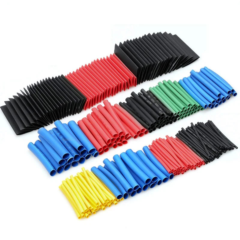 164 PCS/Set Assorted Heat Shrink Tubing Insulation Sleeving Termoretractil Polyolefin Shrinking Wire Cable Heat Shrink Tube Kit