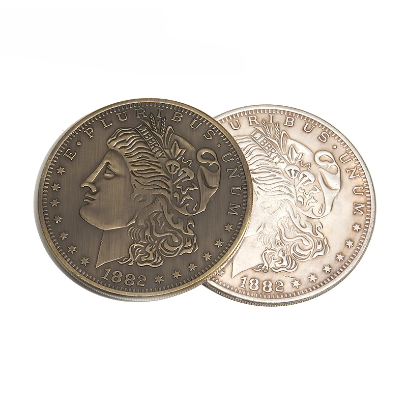 Jumbo Morgan Dollar (7cm) trucos de Magia mago Close Up Street ilusionismo accesorios que aparecen monedas que desaparecen Magia