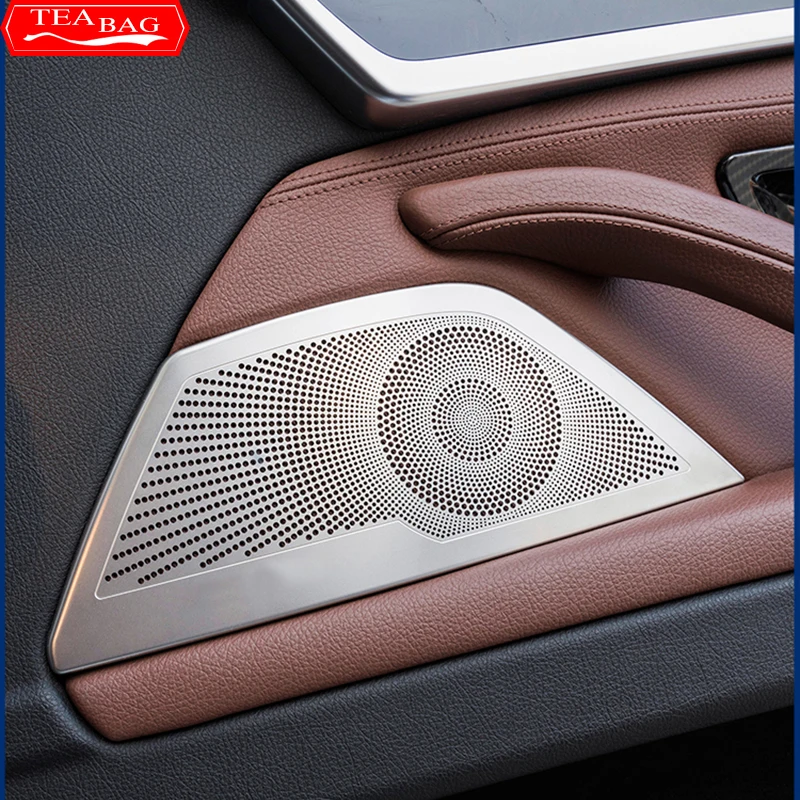 Car stereo speaker door sticker cover For BMW F10 F11 5 Series  Stainless steel Trim car styling auto accessories 2011-2016