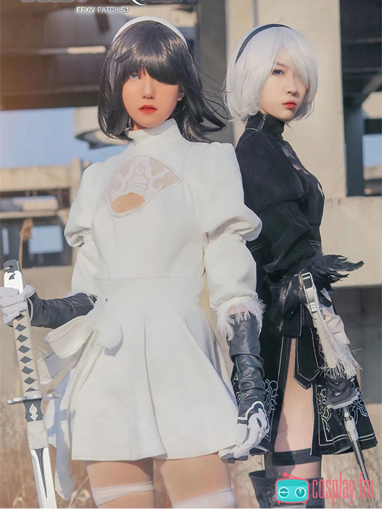 

Game NieR:Automata YoRHa No. 2 Type B Cosplay Costume Women's White Full Set Sizes S-XL 2021 New