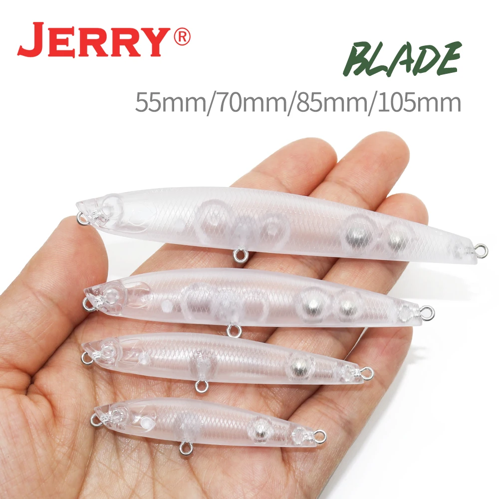

Jerry Blade Unpainted Blank Body Floating Pencil Fishing Lures 10Pcs Hard Plastic Artificial 55/70/85/105mm Top Water Hard Baits