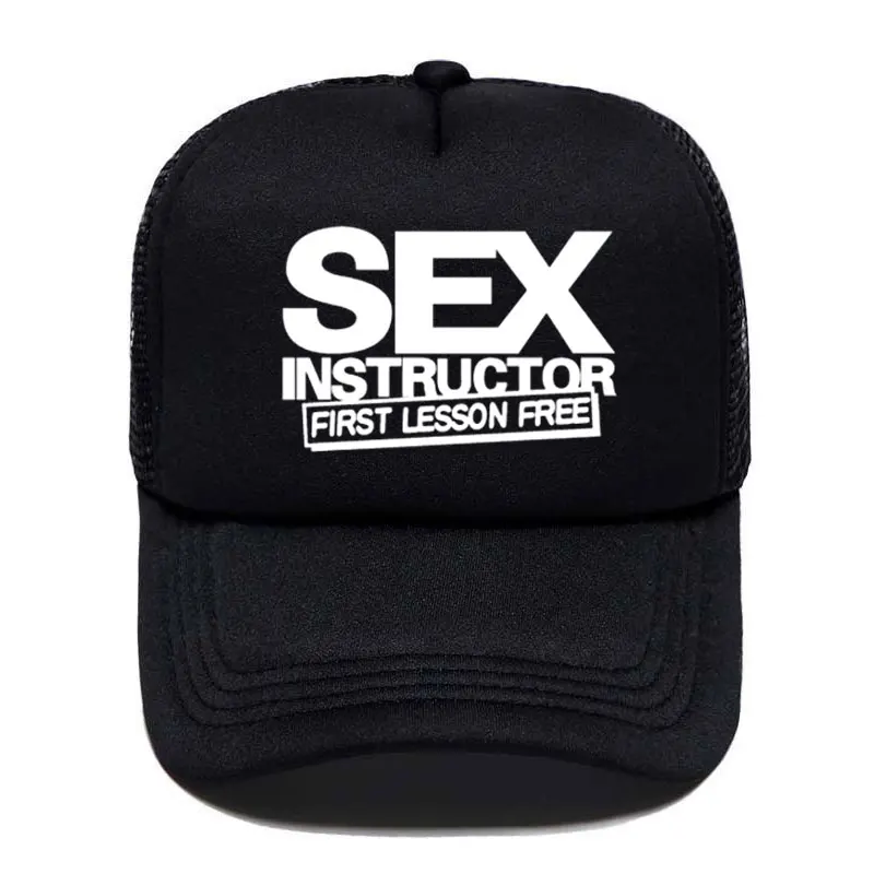 Sex Instructor Funny Creative Baseball Cap Casual Men Women Parent-child Hats Mesh Visor Outdoor Sun Hat Adjustable Caps