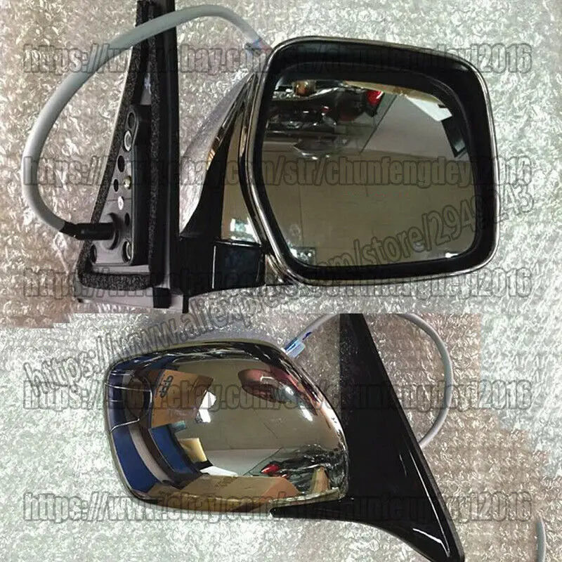 For Toyota Land Cruiser LC90 FJ90 2700 3400 1996-2002 2PCS Chrome Rearview mirror assembly