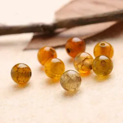 4A Natural Tea Agate Quartz Crystal Single Bead DIY Beads Jewelry Making