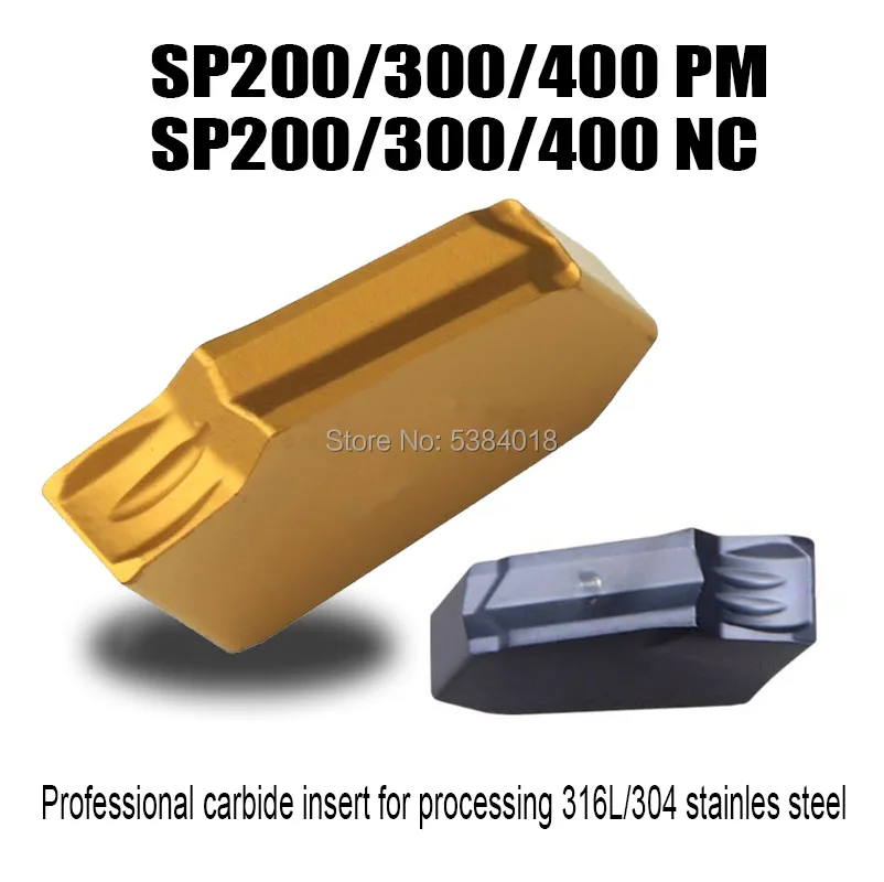 SP200/300/400-PM NC one head use turning Grooving tool carbid insert blade Lathe cutting tools for stainless steel common steel