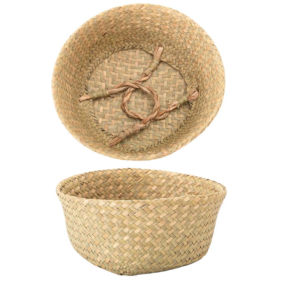 Wicker Planter Storage Basket Flower Baskets Laundry Storage Decorative Basket Pot Rattan Flower Planters Household Organizer