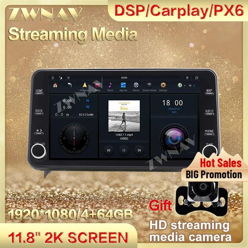 

4+64G MAX-PAD Android 9.0 Car Multimedia Player streaming media For Toyota RAV4 RAV-4 2018+ HIFI Navigation Head unit Auto Radio