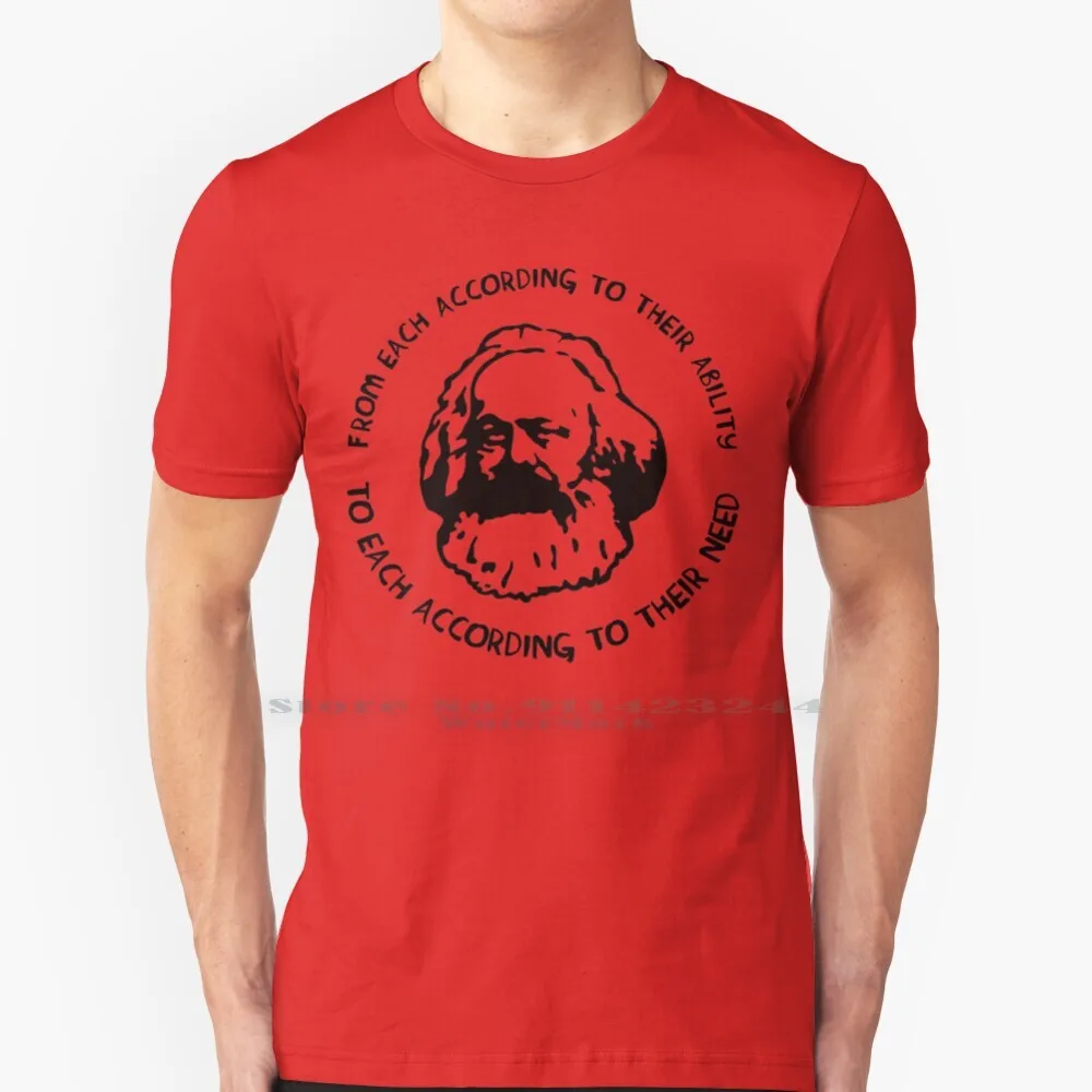 From Each According To Their Ability , To Each According To Their Need-Marx 100% Cotton T Shirt Sharing Is Caring Philosophy