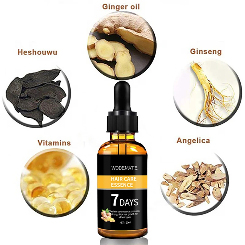 

7 Days Ginger Essence Hairdressing Hairs Mask Hair Essential Oil Hair Care Oil Essential Oil Dry And Damaged Hairs Nutrition