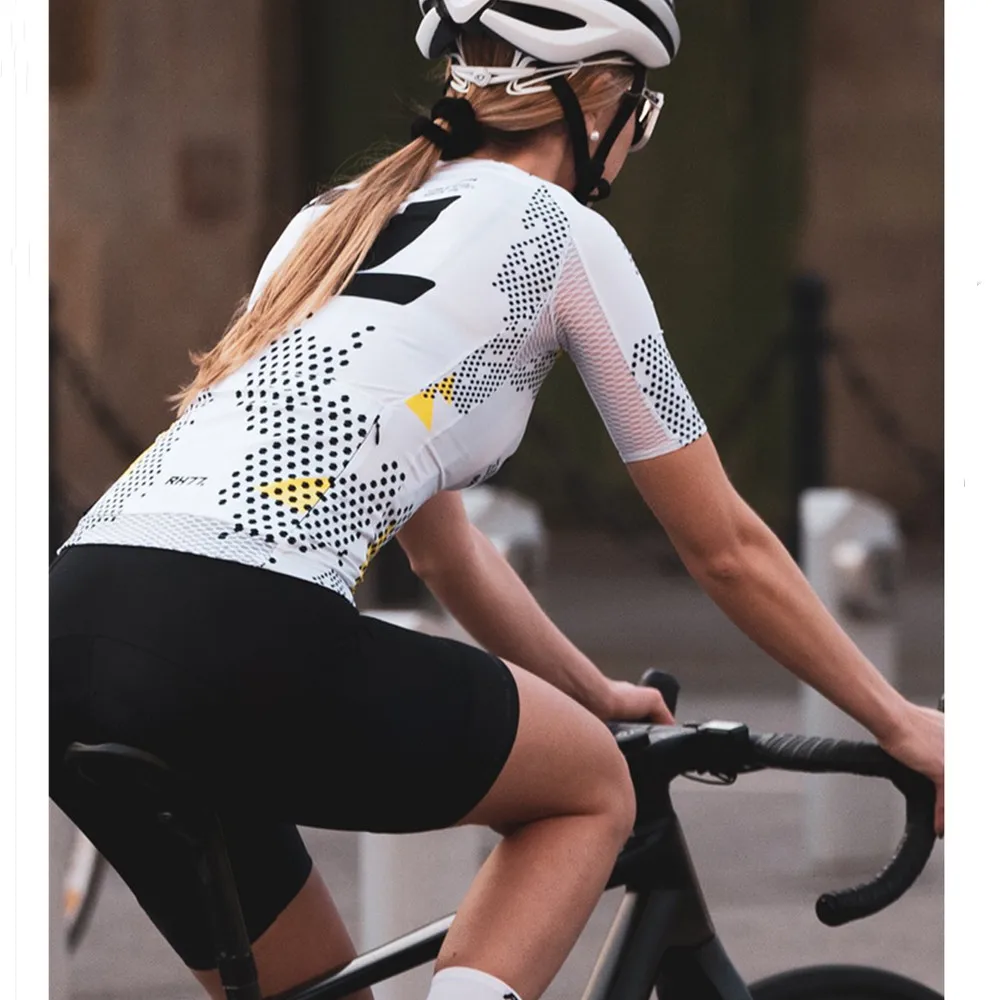 RH77 cycling jersey suit summer women short sleeves bib shorts set ropa ciclismo riding racing roadbike apparel bicycle clothing