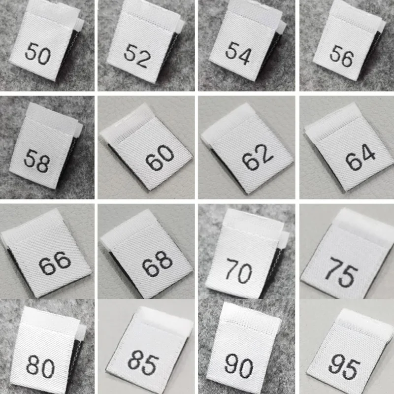 500Pcs Clothing Size Label Number White Garment T Shirt Clothes Dress Cloth Pants Fabric Label Tag 35*12mm