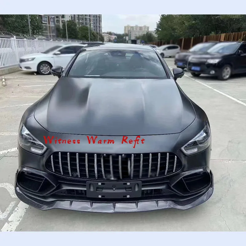 for Mercedes-benz Amg Gt Gt50/53 4 Door Body Kit Carbon Fiber Frp Front Splitter Air Vents Rear Lip Diffuser Spoiler Side Skirts