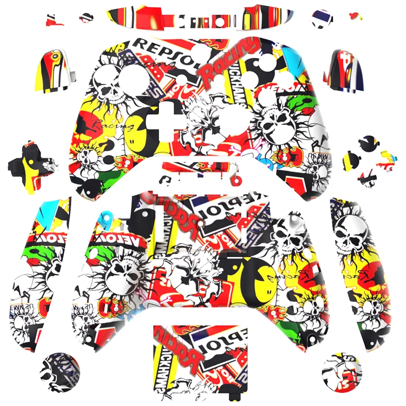 Data Frog-carcasa de repuesto para Xbox One, carcasa de reparación completa con botones, Kit de Mod, carcasa personalizada mate para Xbox One Slim