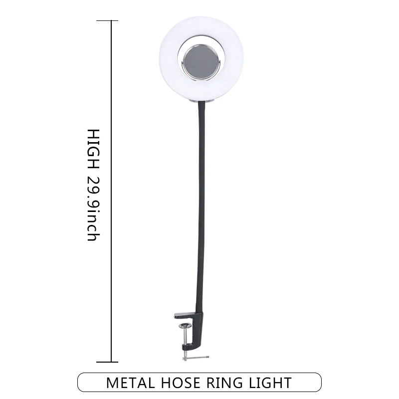 

8 Inch 24W5600K Dimmable Photo Studio selfie light Photography Tabletop Makeup Ring Light Phone Video Live Light Lamp EU plug