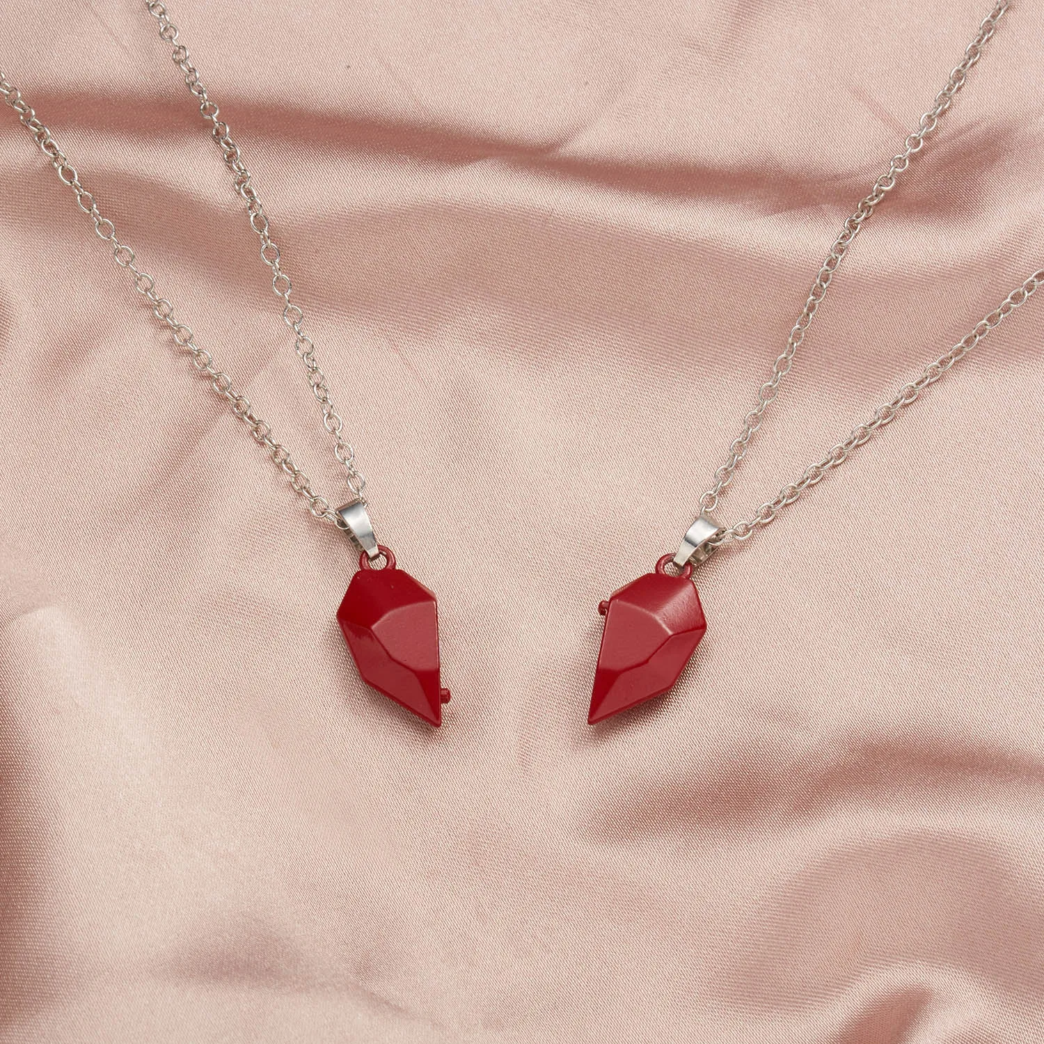 2Pcs Magnetische Herz Paar Halskette Für Frauen Valentinstag Pullover Kette Für Beste Freundin Liebhaber Hochzeit Party Geschenk schmuck – Detail 28