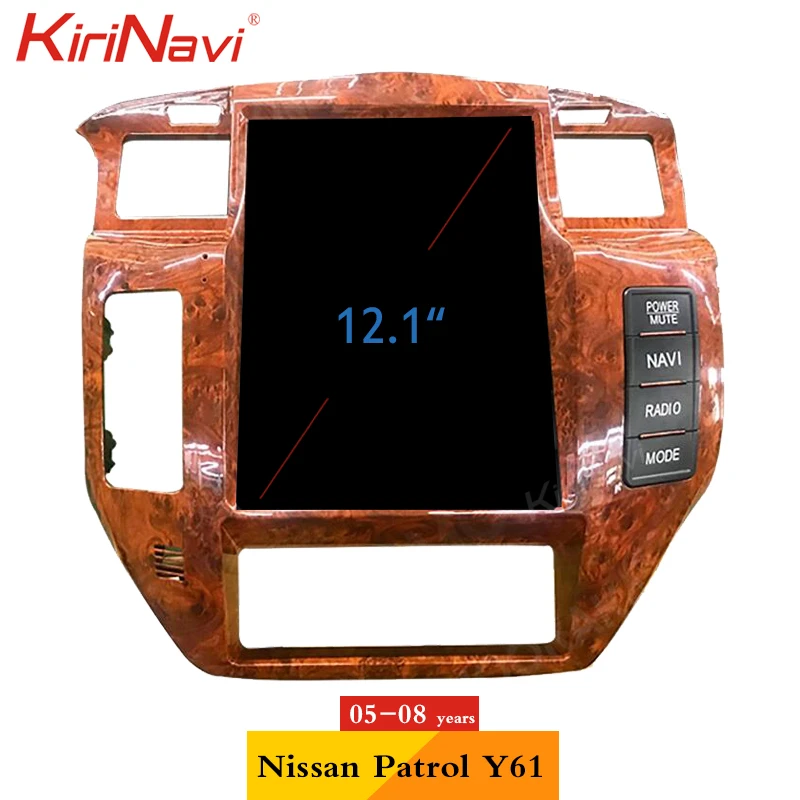 KiriNavi 12.1'' Tesla Style Vertical Screen Android For Nissan Patrol Y61 Car Radio Gps Navigation Dvd Multimedia Player 4G DSP