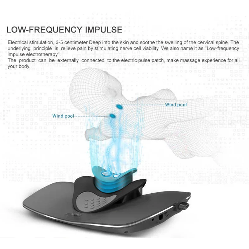 Home Neck Traction Device Low-Frequency Pulse Massager Improves Cervical Curvature Relaxes Muscles And Relieves Lieves Neck Pain