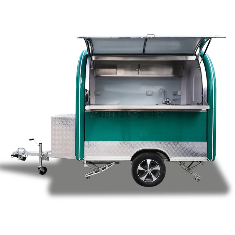 

Customized Mini Street Fruit Candy Coffee Food Truck Mobile Kitchen Vending Food Trailers With Equipment Food Cart