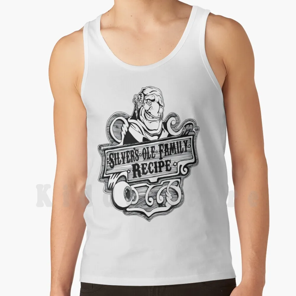 Silvers Ole Family Recipe Tank Tops Vest 100% Cotton Treasure Planet Island Recipe Long John Silver