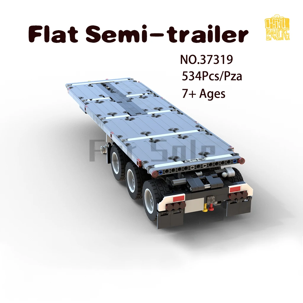 

MOC 37319 Flat Semi-trailer is Equipped with 42078 With PDF Drawings Building Blocks Bricks Birthday Christmas Gifts