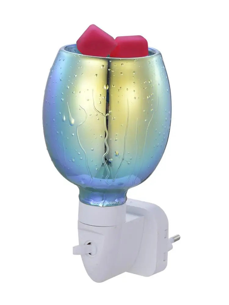 Ścienny palnik woskowy elektryczny palnik woskowy wtyczka InFor Office Home sypialnia salon prezenty zielony/różowy (3d Drop Shap