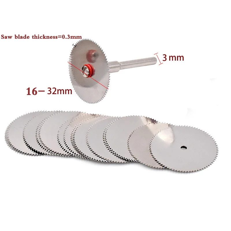 Stainless Steel Slice Metal Cutting Disc Mandrel for Dremel Rotary Tools 16 18 22 25 32mm Cutting Disc