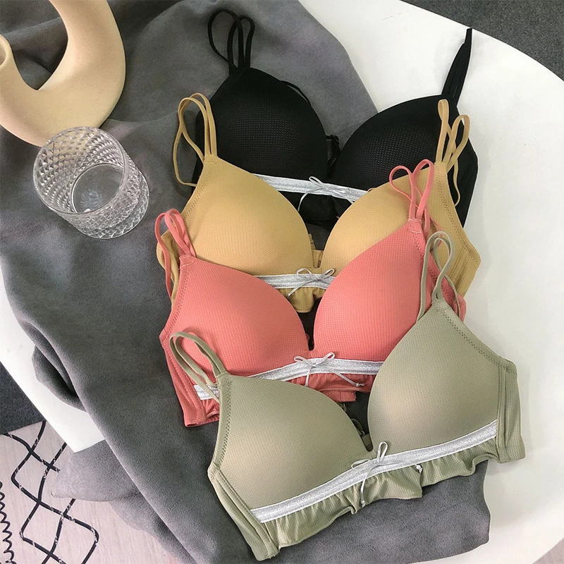 

Sexy Underwear Women Backless Bra and Panty Set Push Up Wireless Adjust Seamless Breathable Female Lingerie Sets Free Shipping