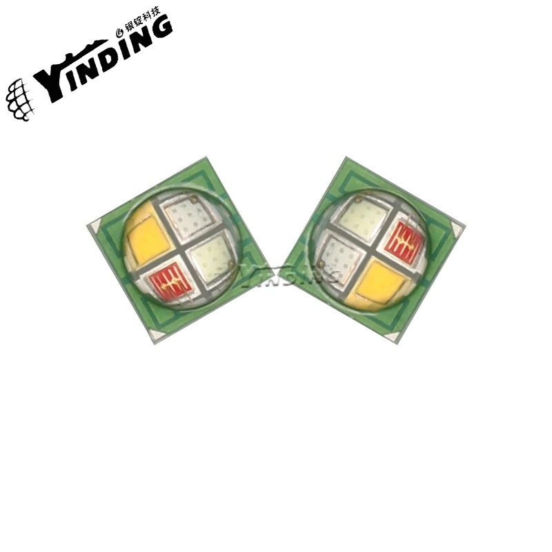 5 sztuk YINDING D35 RGBW 4W wysoka dioda led dużej mocy 425-620NM RGB czterokolorowe oświetlenie architektoniczne/oświetlenie sceniczne dioda