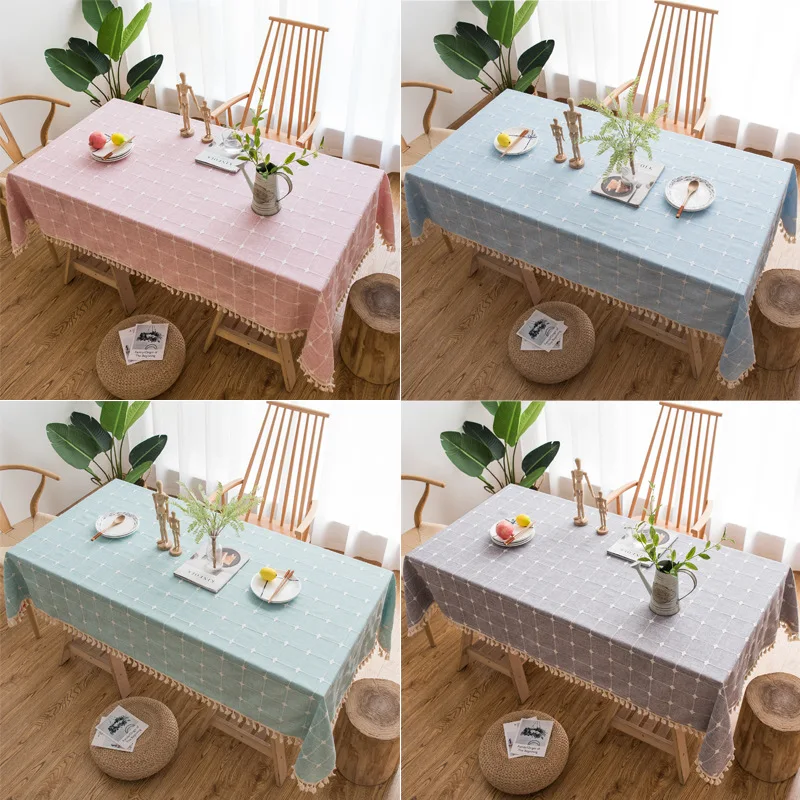 

Tablecloth Rectangular Elegant Table Cloths Dinning Table Decoration Wedding Decoration Cotton Linen Japanese Style Tablecloth