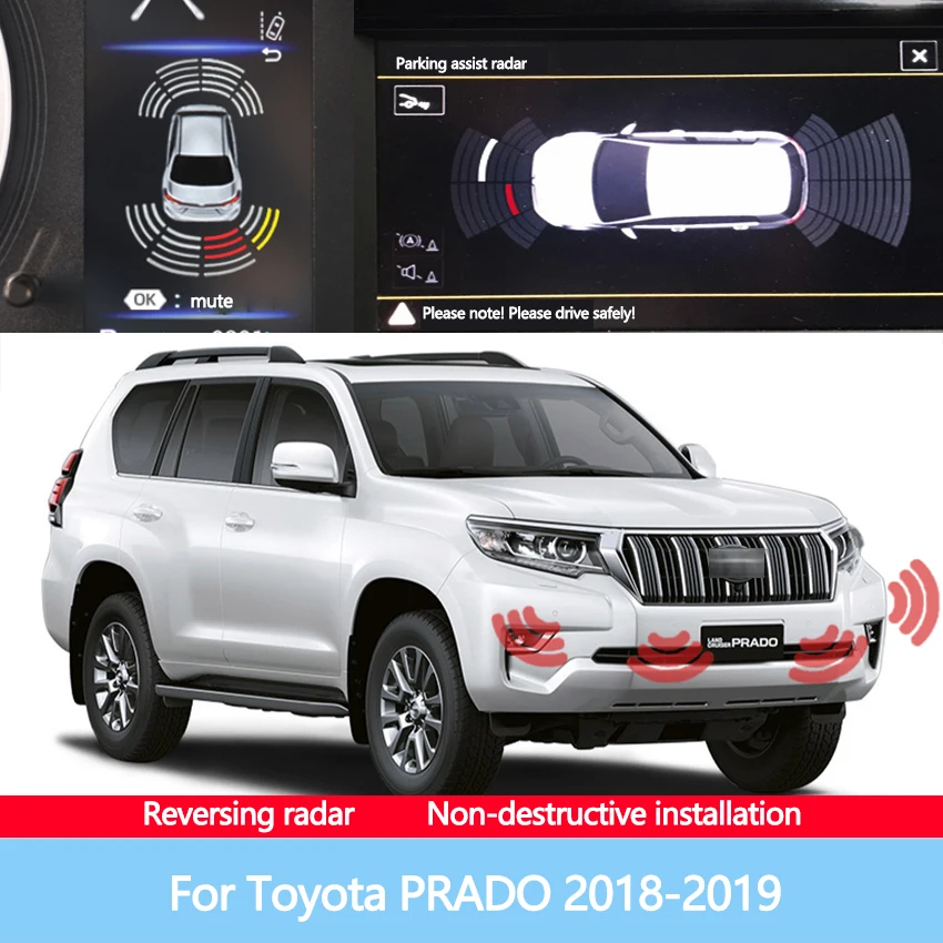 

Car Parking Sensor Front And Rear Reversing Radar Assisted Automatic Parking Monitor Digital Display For Toyota PRADO 2018-2019