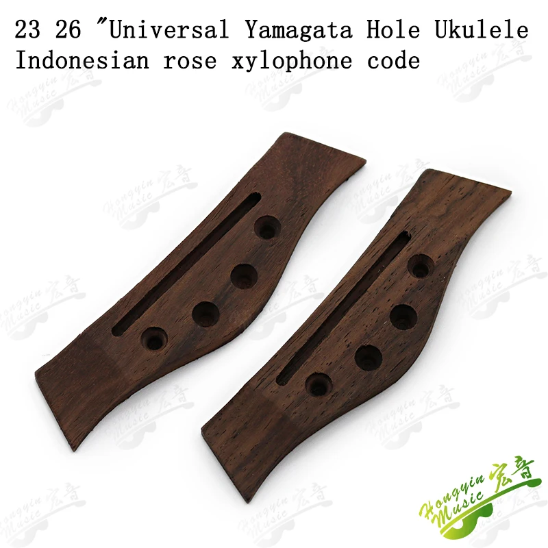 Ukelele de madera de rosa, guitarra clásica de 2.326 pulgadas, cuerda de transmisión de patio, puente de Listón, accesorios de material