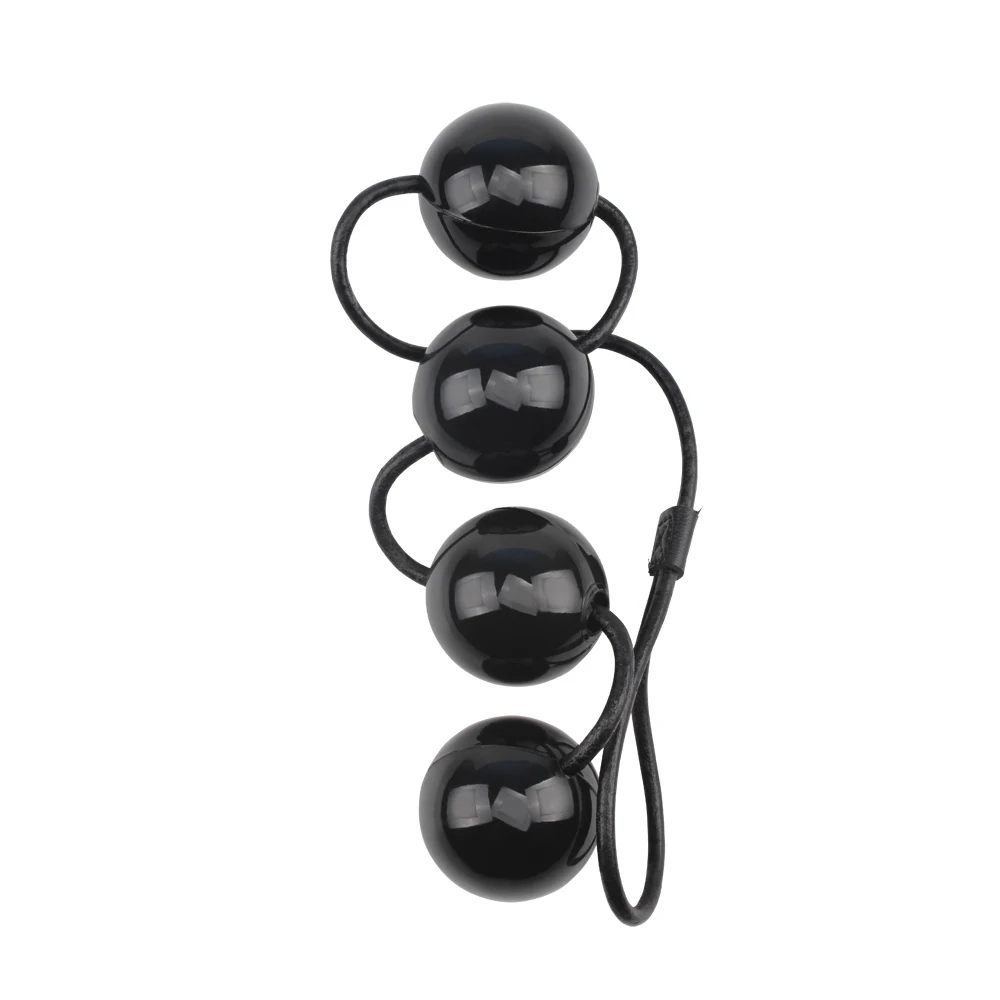 Big Black Anal Plugs Ball Anus Beads Vagina Ball Stimulator large 4cm Anal 4 Balls Sex Toys Adult Product Prostate Massager