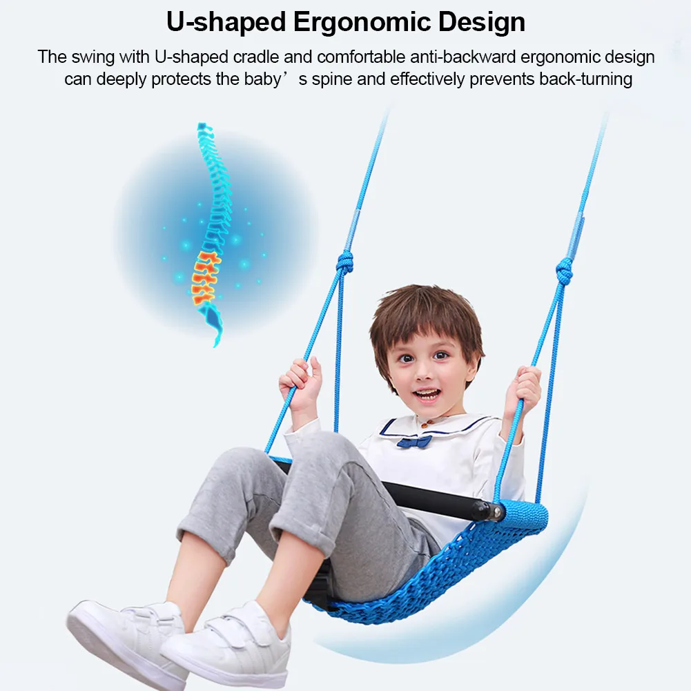 Kids Swing Chair Children's Outdoor 3 In 1 Swing Seat Garden Backyard Outdoor Toys Safety Swing Seat Outdoor Funny Toy