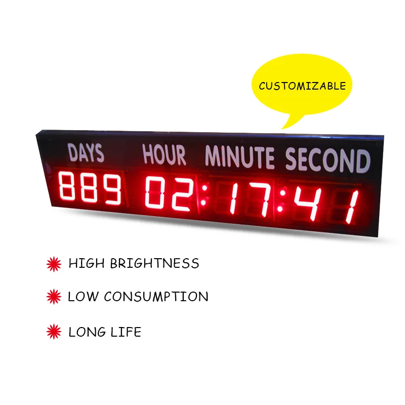 Shopping mall showcase advertising player 4 inch LCD digital sign HD display countdown timer day hour minute second