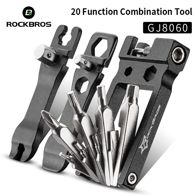 

ROCKBROS 5 Style Multifunction Bicycle Repair Tool Kit Chain Cutter Hex Socket Spoke Handle Screwdriver MTB Bike Repair Tool set