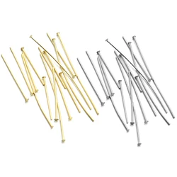 100Pcs 15/20/25/30/35mm Stainless Steel Straight T Head Pins Needles for DIY Jewelry Making Earring Findings Bulk Supplies