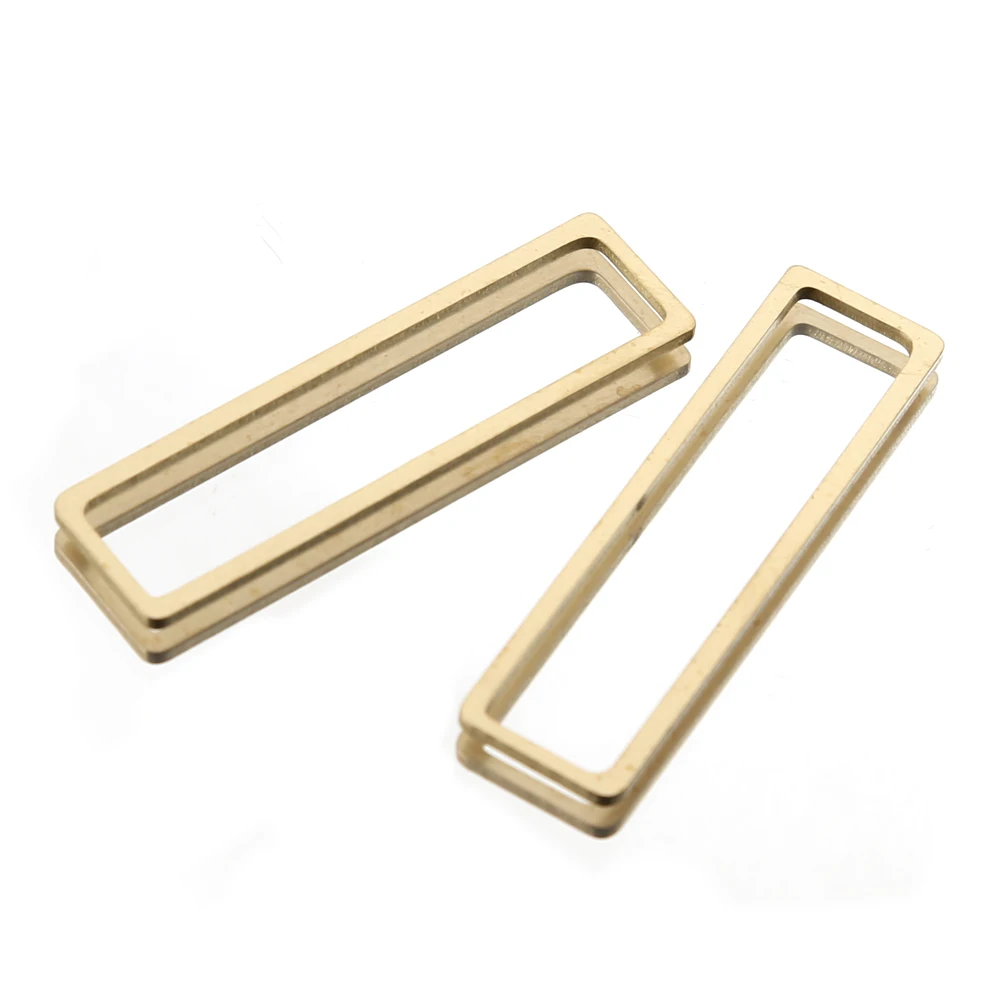 

20pcs Raw Brass Hollow Rectangle Frame Connectors For Bracelet Necklaces Jewelry Making Diy Drop Earrings Charms Link Components