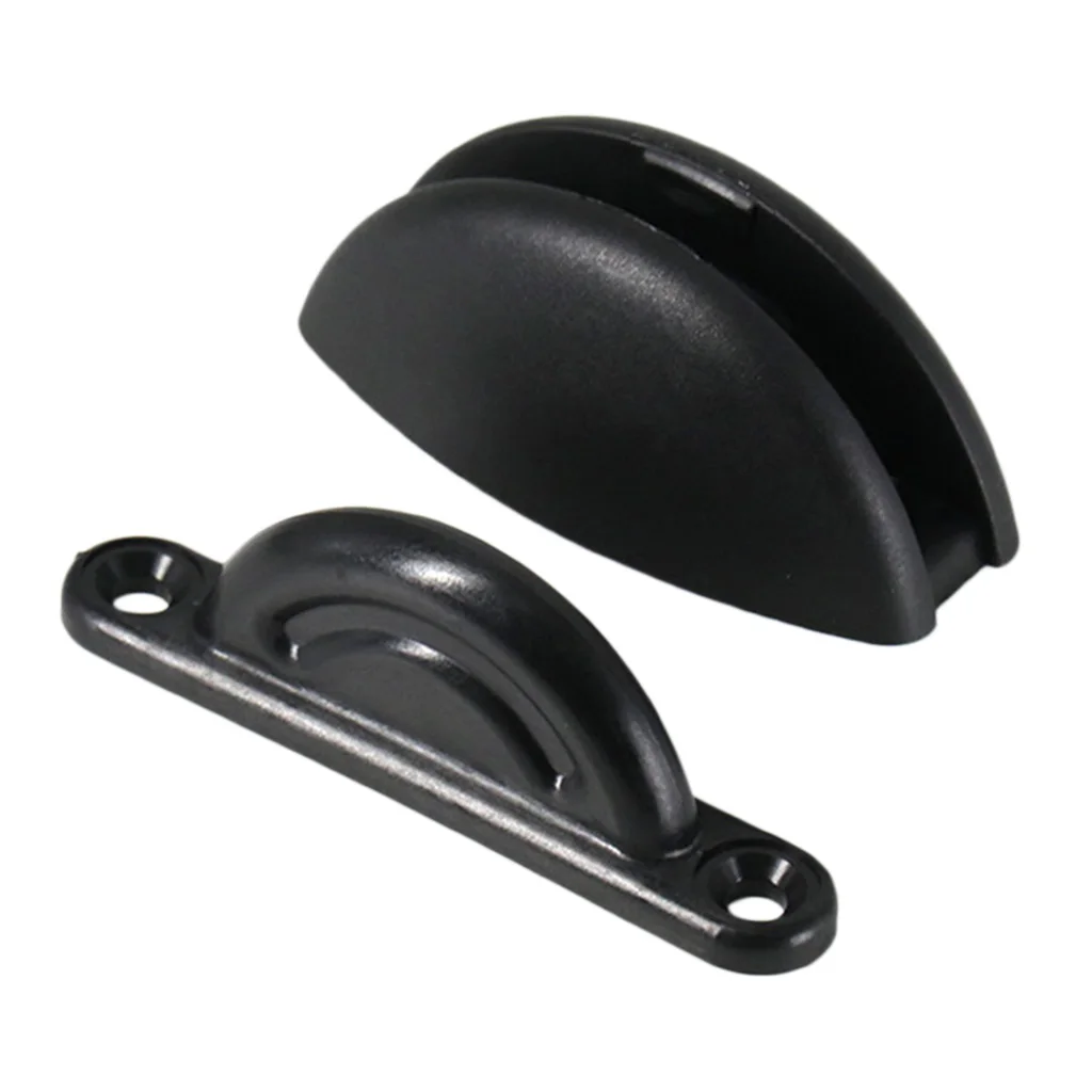 Door Retainer Catch for RV Caravan Motorhomes Boat Marine Camper Caravan Cargo Cabinet Door Stoper Clip Black Nylon Door Catch