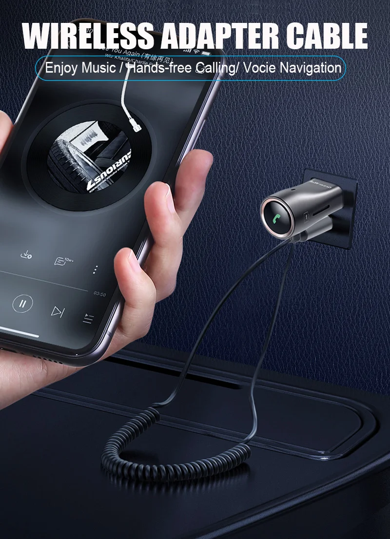 Bluetooth Ontvanger 5.0 3.5Mm Aux Jack Audio Draadloze Adapter Voor Car Speaker Muziek Zender Bluetooth Adapter Dongle Kabel