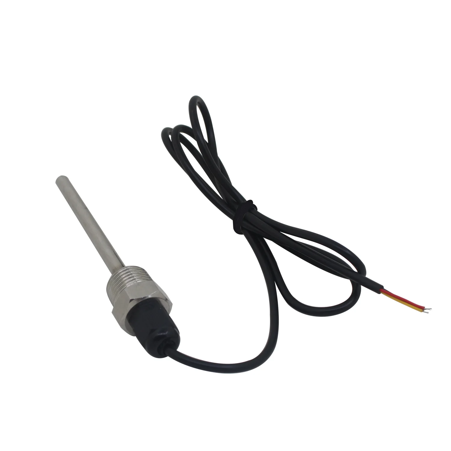 

DS18B20 Digital Temperature Sensor G1/2" Thread Probe DIA=7mm 1m PVC 3-core Wire SUS304 Stainless Steel Shell L30- 200mm