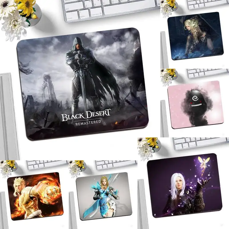 

Black Desert Locking Edge Mouse Pad Game Desktop Mousepad Gaming Small Mouse Pad 25X20CM Keyboard Mat