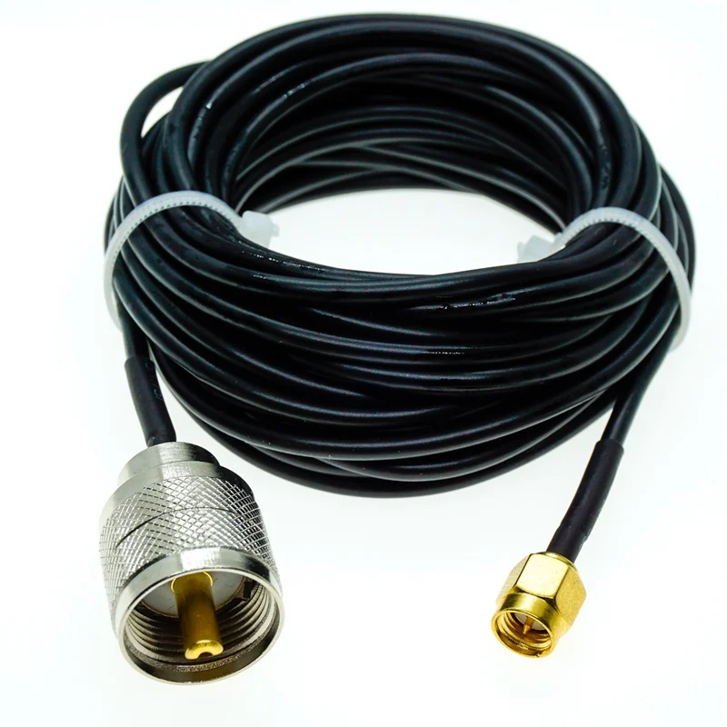 

RG174 SMA Male To UHF Male PL-259 PL259 Plug Coax RF Extension Cable Jumper Pigtail