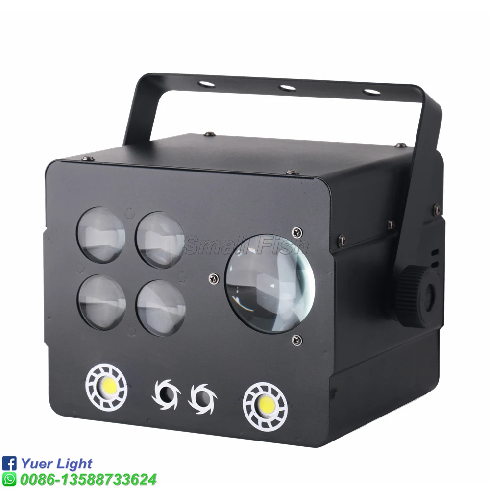 4Pcs/Lot  60W LED Disco Laser Projector Multifunction 4in1 Stage Laser Strobe Sound Control Party Holiday Stage Lighting Effect
