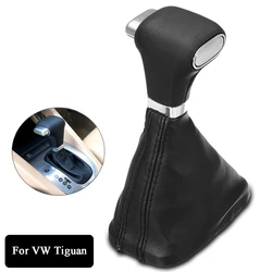 Pommeau de levier de vitesse automatique avec couvercle en cuir, pommeau de levier de vitesse, style de voiture, VW Tiguan MK5, 2006-2011