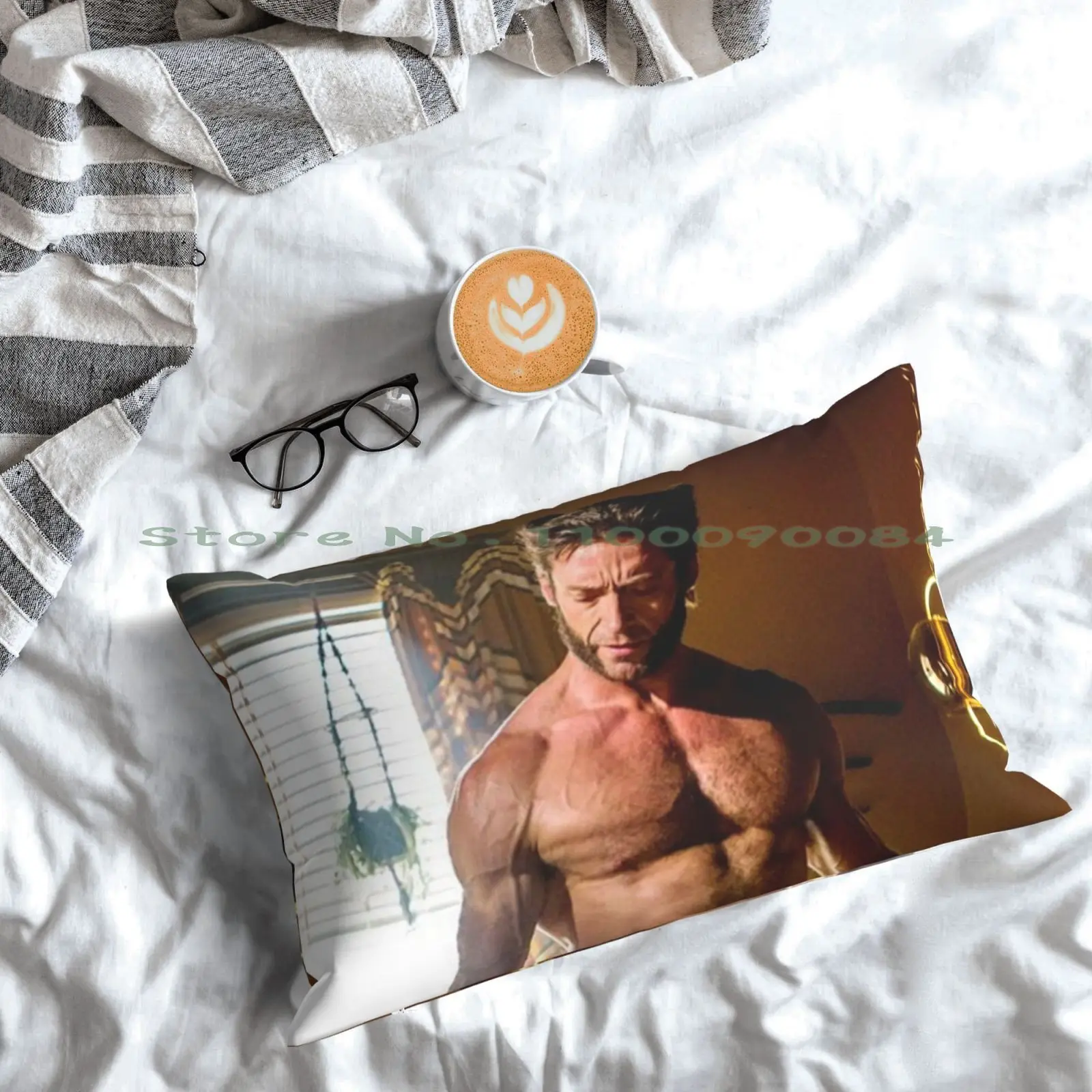 Hugh Jackman Pillow Case 20x30 50*75 Sofa Bedroom Hugh Jackman Actor Movie Legend 80s Xm Man Artis Gym The Long Rectangle