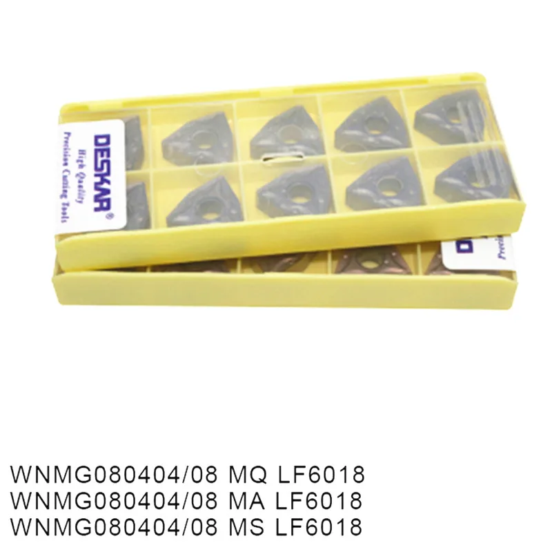 10 Uds wnmg080404 wnmg080408 MQ MS MA HA LF6018 inserción de herramienta de torneado CNC carburo para acero inoxidable