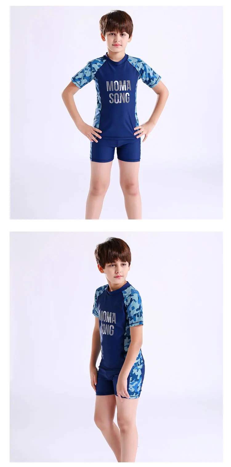 Boys 3-Piece Swim Set - Quick Dry Swimwear With Top, Shorts & Hat For Summer Water Sports